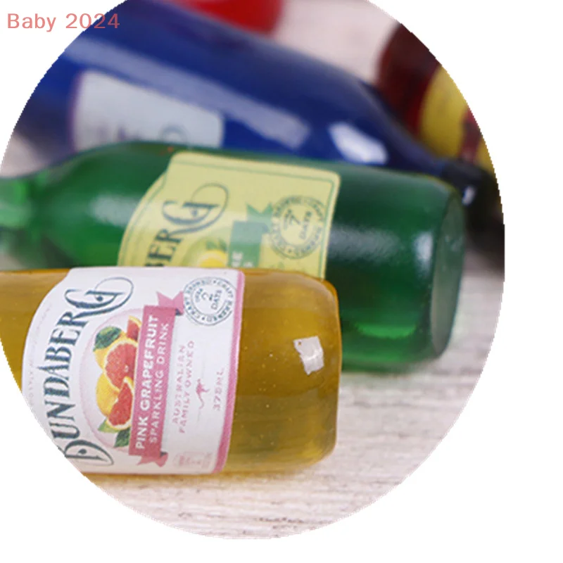 6 個 1/12 ドールハウスミニチュア樹脂ボトルシミュレーションワインボトルモデルキッチン装飾