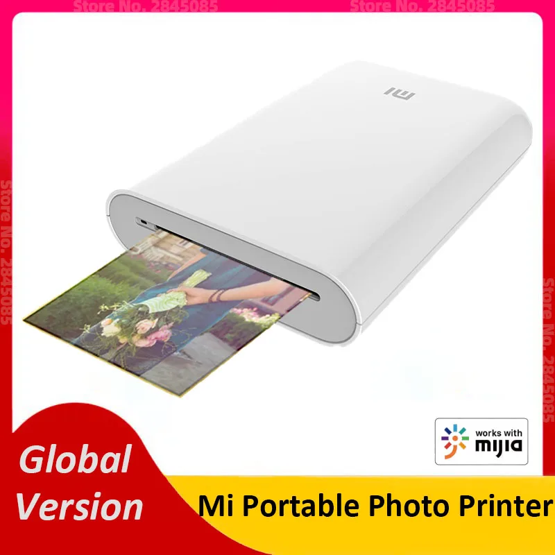 Global Version Xiaomi Mi Portable Photo Printer Mini ZINK Self-adhesive Paper Colorful Wireless Printer Use With Mi home app