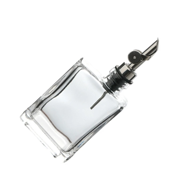 Glass Oil Dispenser Bottle Oil Vinegar Dispenser Coffee Syrup Dispenser Glass Oil Container with Stainless Pourer