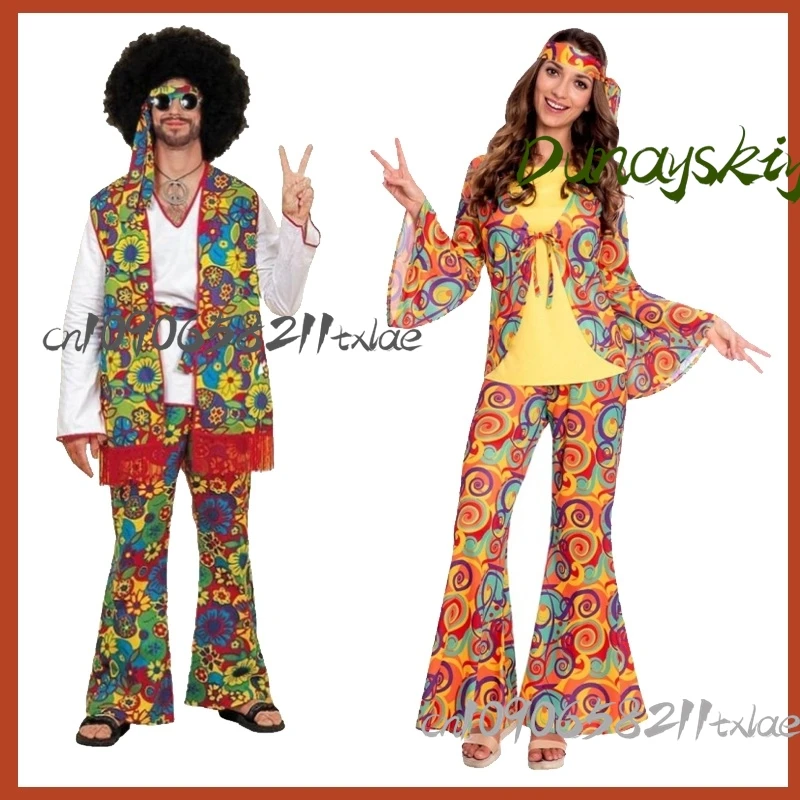 

Halloween Party Disco Cosplay Costumes Women Male 70s 80s Rock Disco Fantastic Wrong Party Outfit Adults Cool Halloween