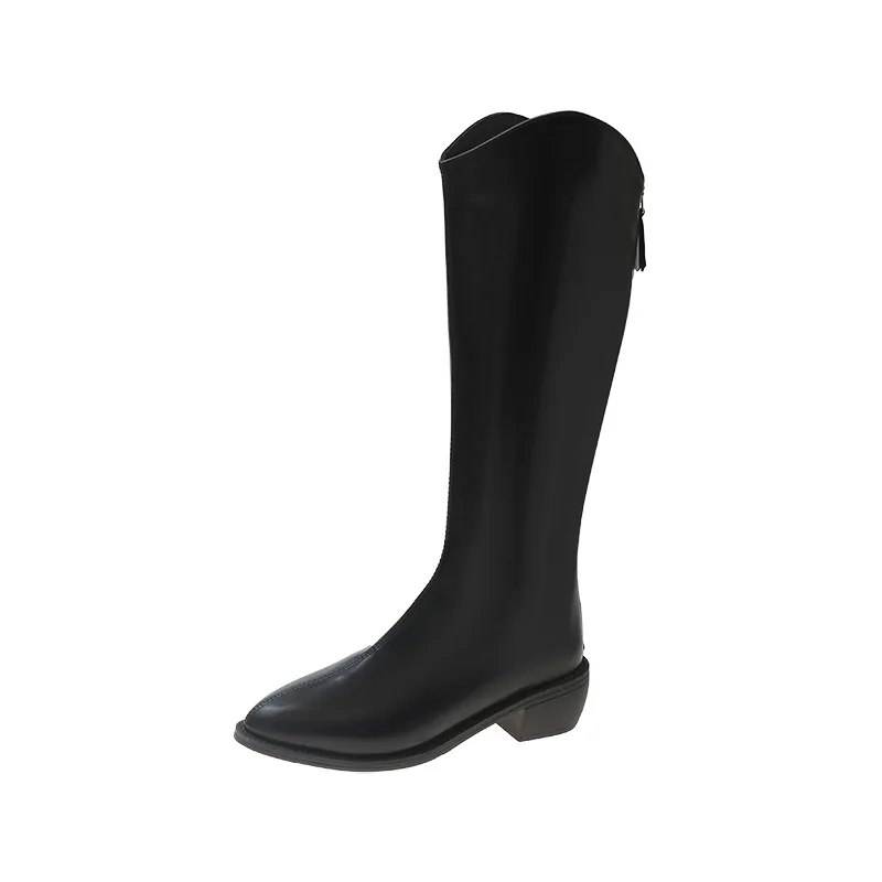 Women's Rubber Boots White Shoes Boots-Women Zipper Sexy Thigh High Heels High Sexy Rain 2025 Leather Over-the-Knee Autumn Med L