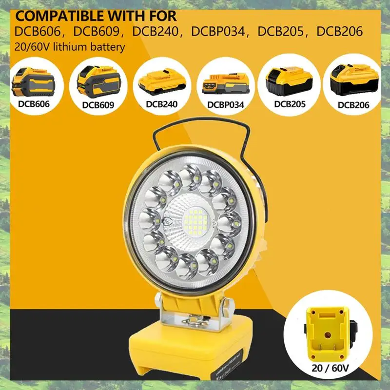 A59Z-LED Working Light USB Rechargeable Mini Portable Tool Lamp Flashlight Camping Lamp For  Lithium Battery