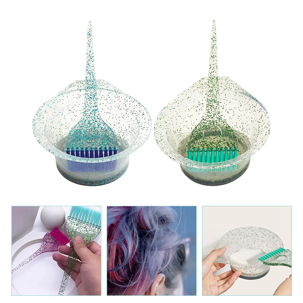 مجموعتان من فرشاة وصبغ الشعر ومجموعة أوعية مريحة للتشغيل متعدد الاستخدامات، ملحقات أساسية لتصفيف صالونات التجميل المنزلية بنفسك #4