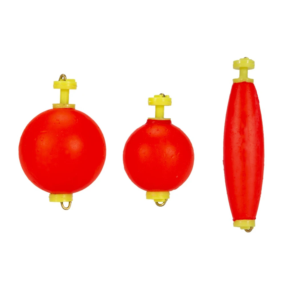 10ชิ้นทุ่นตกปลาแบบคลาสสิกสีแดงโฟม EVA แบบถ่วงน้ำหนักแบบพกพาติดตั้งง่ายวงรี/10ชิ้น