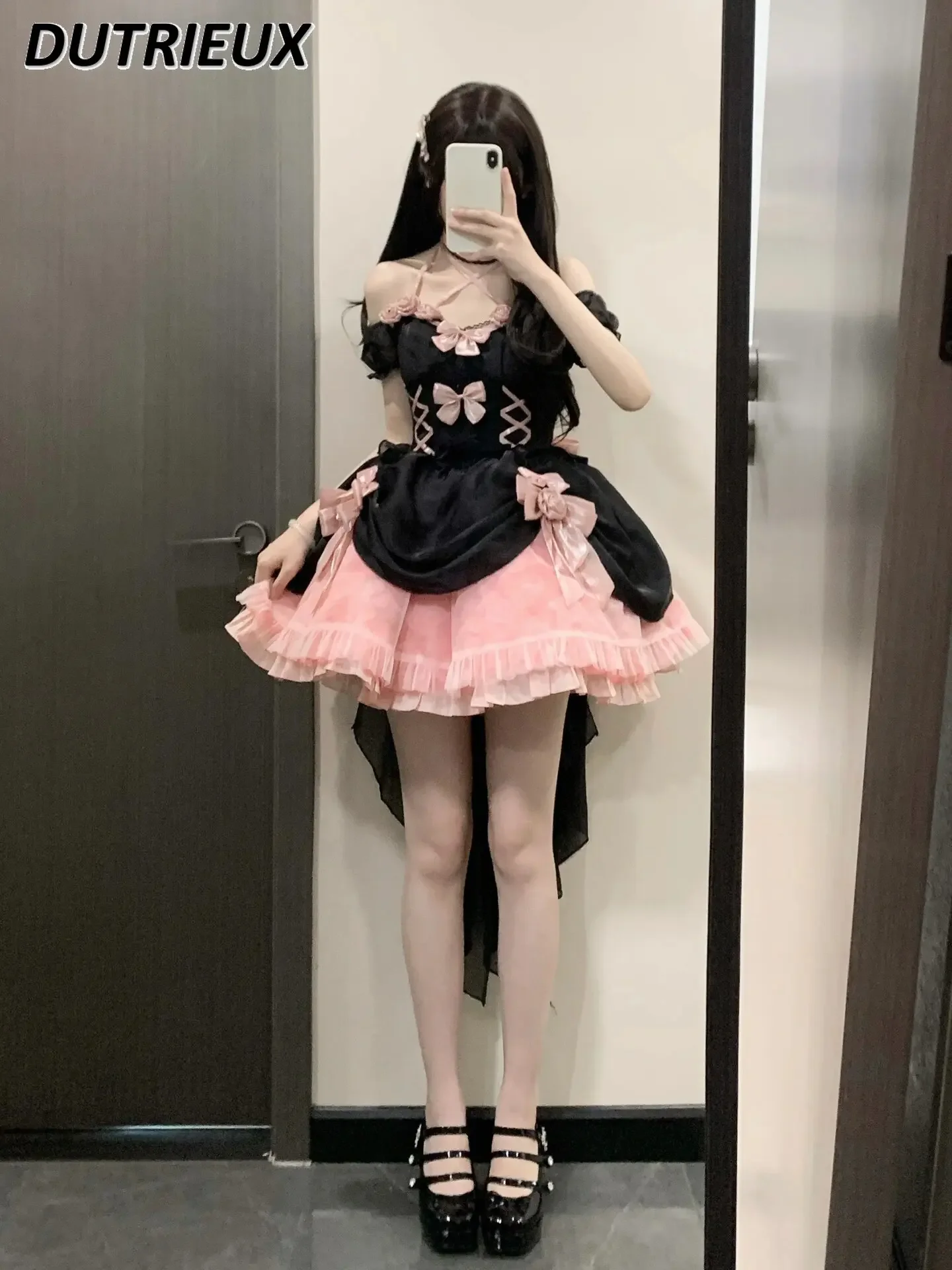 

Lolita Dresses for Women Flower Wedding Elegant Heavy Industry Sweet Cute Ladies' Princess Dress 2024 New Spring Summer