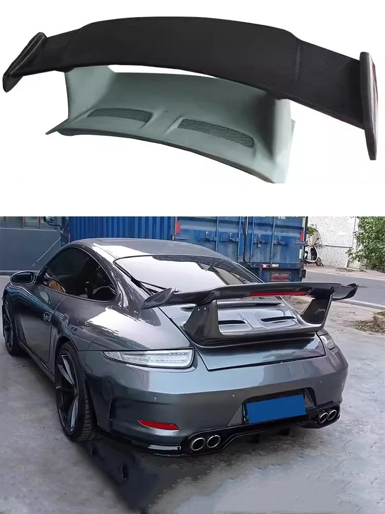 Half Carbon fiber Tail Wing for Porsche 997 modified 911.2 GT3 Rear spoiler Wing lip Body kit Car Accessories