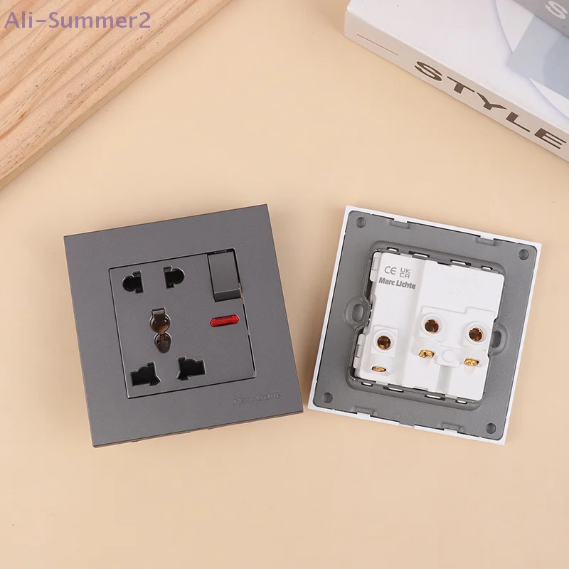 مقبس شحن سريع عالمي 18 وات من النوع C 5 سنون، مخرج كهربائي على الحائط في المملكة المتحدة مع شاحن USB، قابس مقبس طاقة مزدوج ذكي أبيض #4