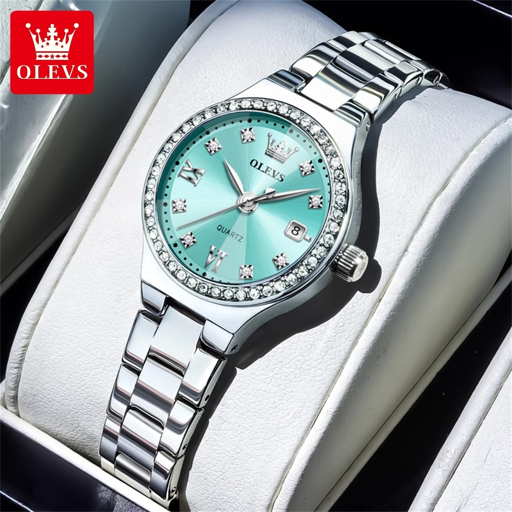 OLEVS 2026 New Women's Wristwatch Elegant Luxury Quartz Watch For Women Fashion Waterproof Watches Stainless Steel Ladies Clock