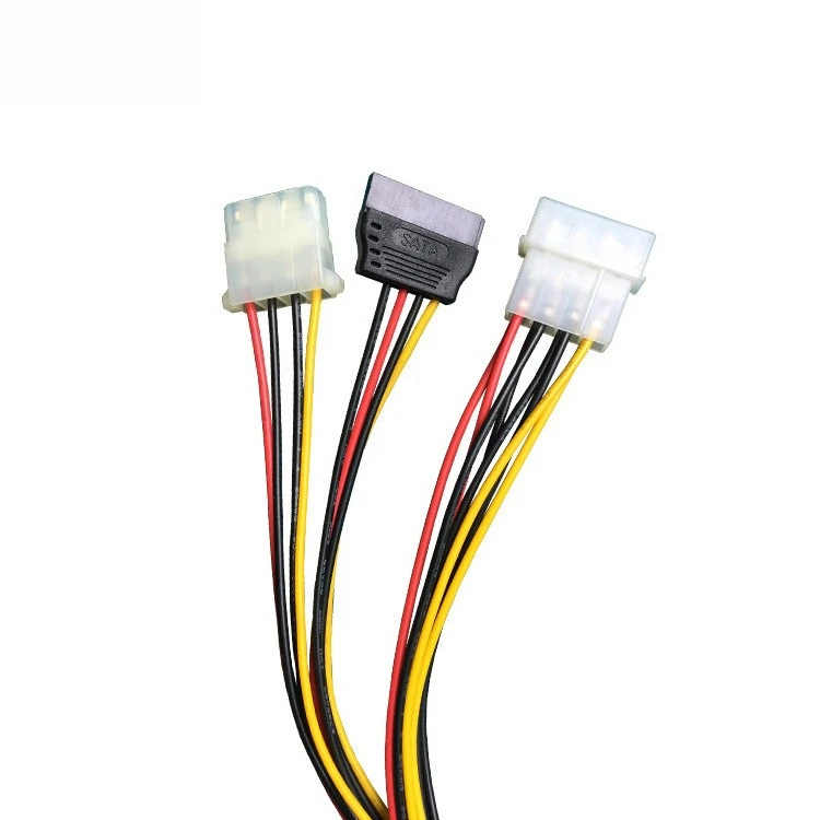 15P SATA 암-대형 4P 수 및 대형 4P 암 단자 1포인트 및 2개의 전원 케이블 컴퓨터 하드 디스크 케이블 0.1M 0.2M