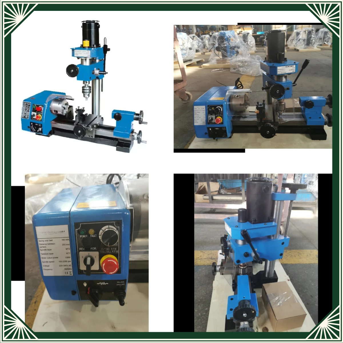 

Multifunctional 3-in-1 Mini Lathe, Drilling & Milling Integrated Machine for Metal DIY Processing