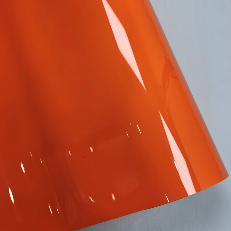 50cm*300cm High Glossy crystal racing Orange Gloss vinyl Wrap Red Glossy  Car wrapping paper car wrap roll Motorcycle Sticker