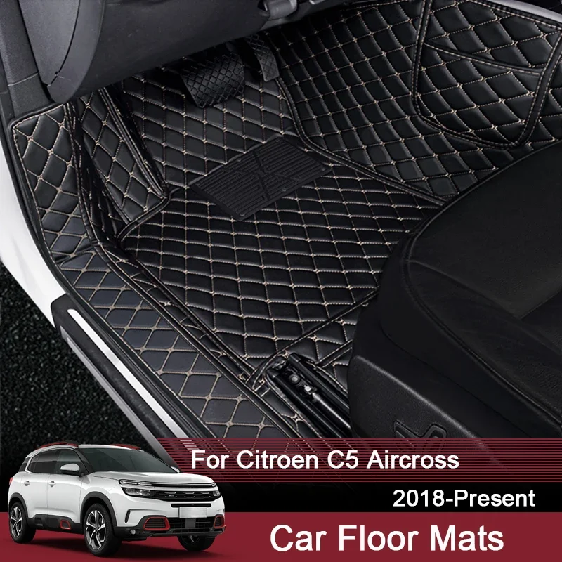 

Автомобильный 3D полный объемный коврик для ног на заказ для Citroen C5 Aircross 2018-PresentLHD кожаный коврик для пола, водонепроницаемый коврик, автоаксессуар