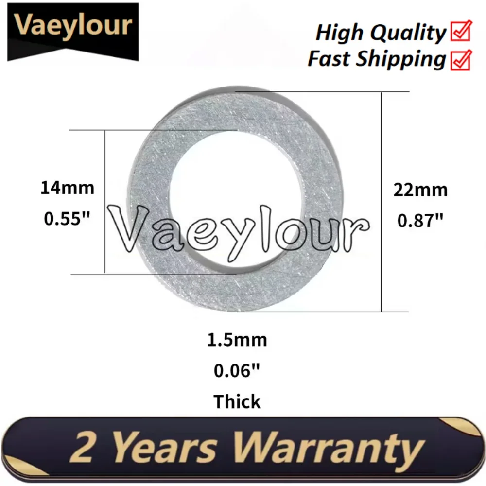 94109-14000 M14 Car Sealing Gasket Aluminum Screw Washer Auto Engine Bottom Oil Drain Screw Sealing Gasket Accessories for Honda