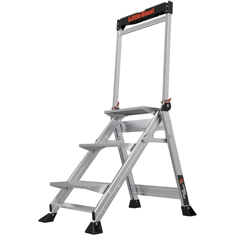 Ladder Systems, Jumbo Step, 3-Step, 2 Foot, Step Stool, Aluminum, Type 1AA, 375 lbs Weight Rating, (11903)