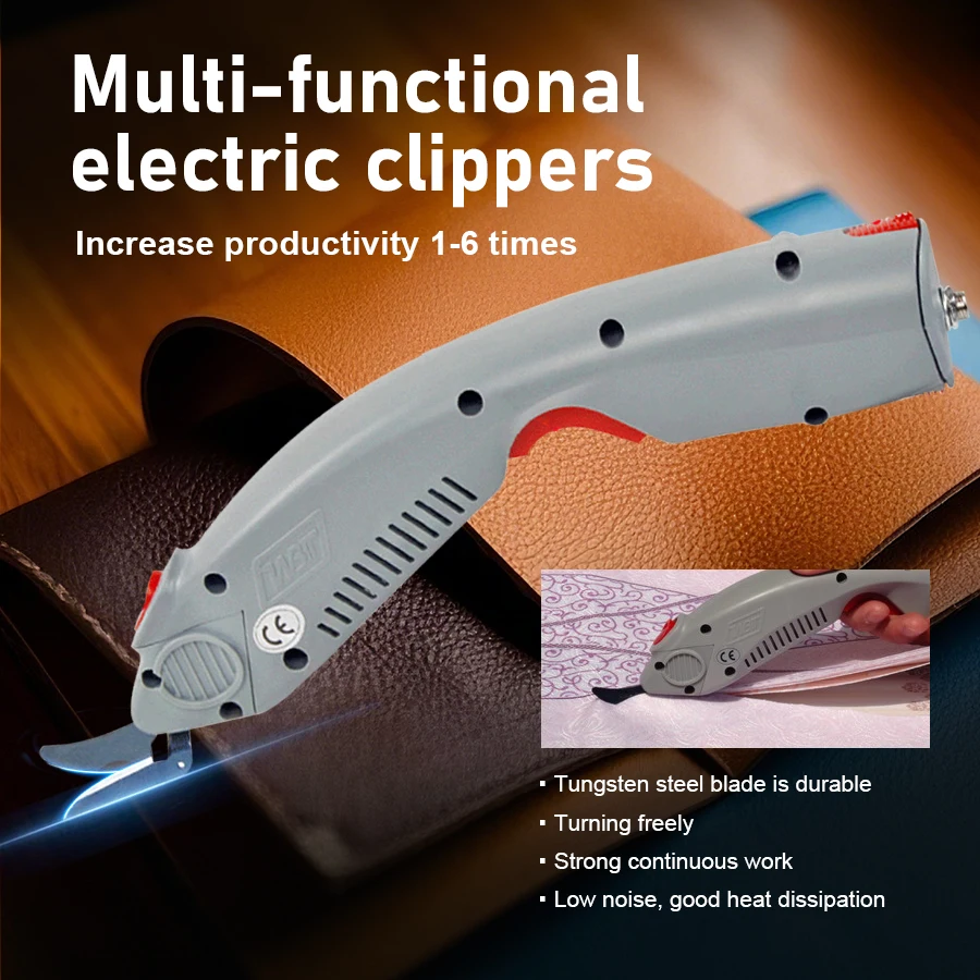 

Electric Scissors Handheld Rechargeable Cloth Clothing Cutting Scissors Portable Luggage Shoes Leather Trimming Electric Scissor