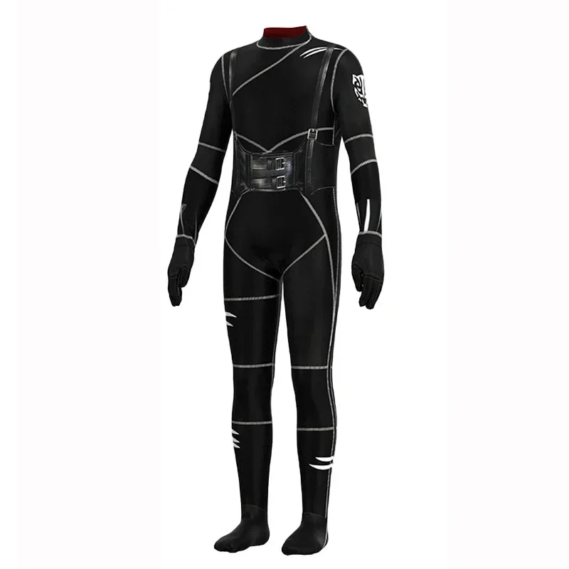 Black Wednesday Cat Costume Kids Wednesday Addams Jumpsuit Catsuit Bodysuit Ears Headband Cat Cosplay Halloween Party Suit Girls