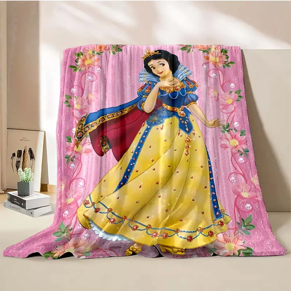 Snow White Princess Blanket Warm Soft Fluffy Throw King Size Luxury Throw Kid Adult Sofa Bed Blanket Cover Travel Throw Gift