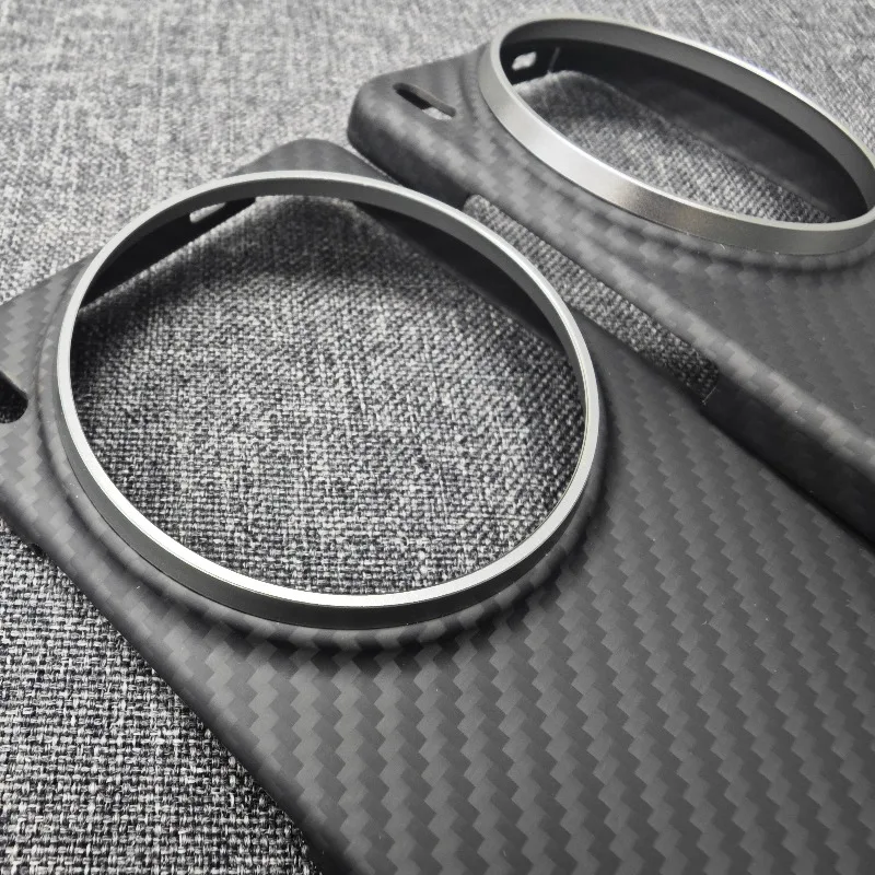 Luksusowe, twarde etui na telefon z włókna węglowego z magnetycznym zamknięciem do VIVO X300 Ultra, biznesowe, odporne na wstrząsy, z włókna aramidowego, ultracienkie, matowe. — zdjęcie produktu 6
