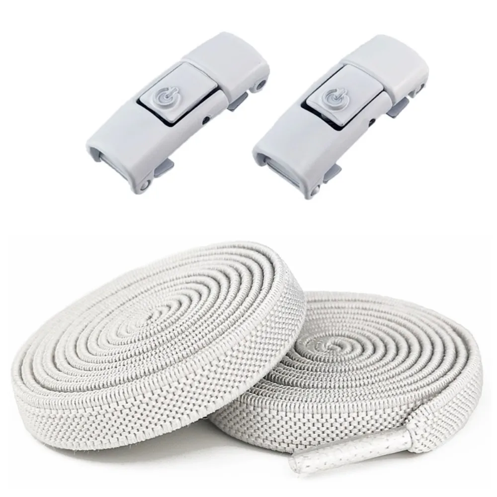 

No Tie Shoelaces Shoelaces Buckle Metal Flat Free Shoelace Buckle Press Shoe Laces Accessories Shoe Buckle Casual Shoes