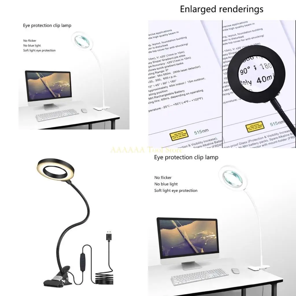 

Лупа с подсветкой A2BE, 5X USB, 3 цвета, 72 светодиодная лупа для ремонта паяльника/настольной лампы/инструмент для ухода за