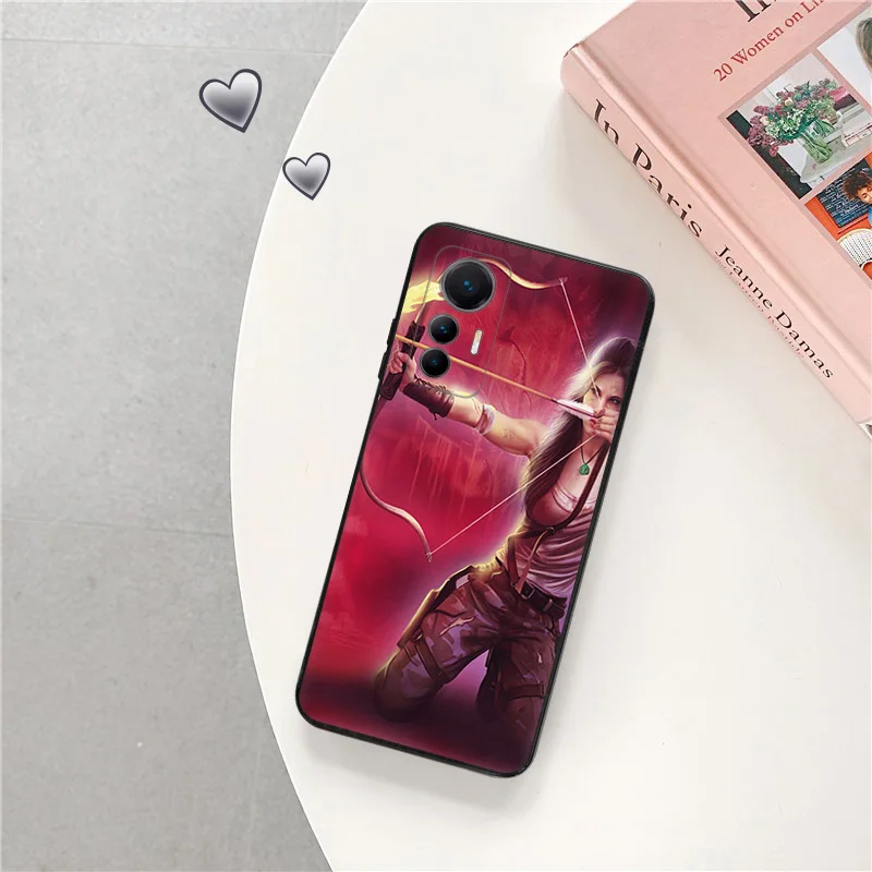 Black Phone Cases for Xiaomi 12S 12T 12 13 Lite Mi CC9 Redmi A1 A2 12C Note12 Pro 4G Plus Tomb Raider Lara Croft Fashion Cover