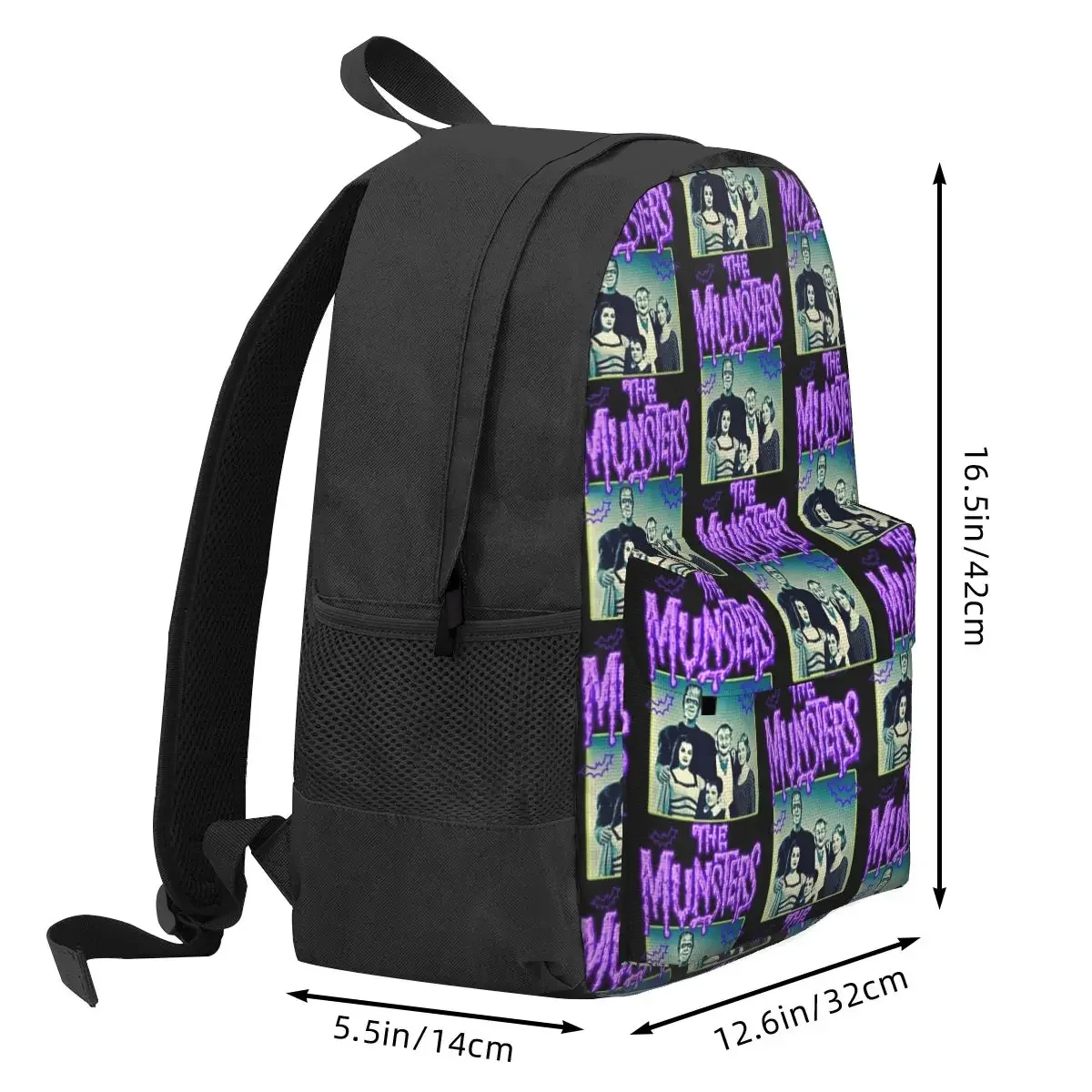 The Munsters Backpacks Boys Girls Bookbag Children School Bags Cartoon Kids Rucksack Laptop Rucksack Shoulder Bag Large Capacity