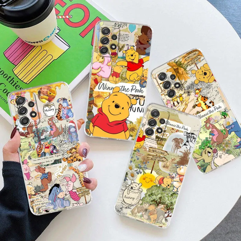 

Winnie The Pooh Clear Case For Samsung Galaxy A57 A37 A56 5G A36 Cases A55 A54 A35 A26 A07 A17 A16 A06 A34 A15 Soft Cover Disney