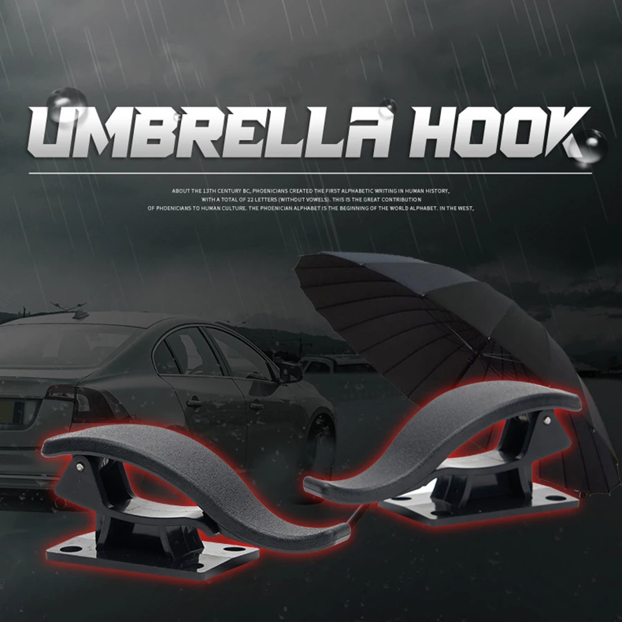 

1/2PC Universal Car Hook Seat Back Hook Multi-purpose Trunk Umbrella Holder Car Umbrella Storage Car Interior Accessorie Storage