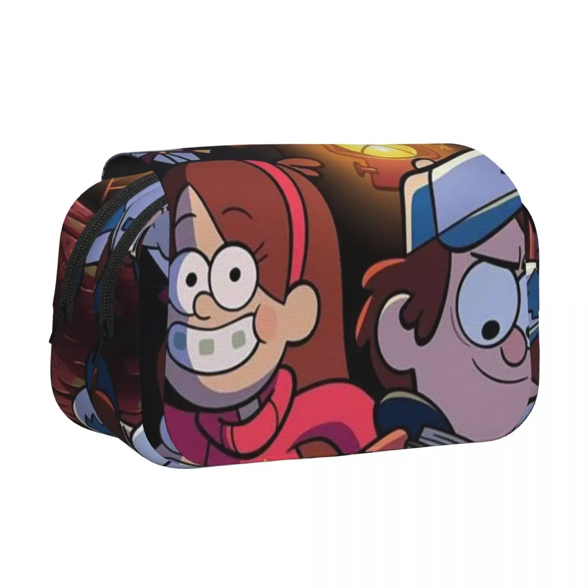 

Пенал Gravity Falls, кожаный, с жестким корпусом, большой вместимости, для мальчиков и девочек, для школы