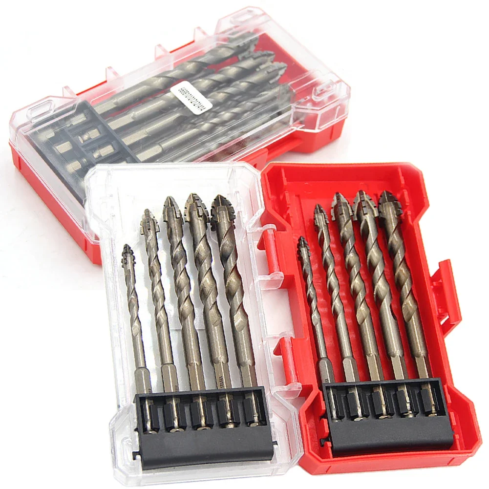 

10pcs 6/8/10/12/14mm Four-Flute Eccentric Drill Bit For Drilling Glass Tile Cement Granite Concrete Triangle Drill Bit
