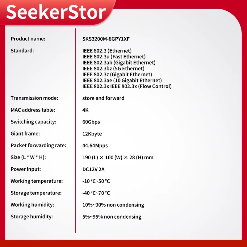 Imagem -05 - Xikestack-plug Play Switch para Vlan Lan Division Gerenciamento da Web Ethernet Lan l2 10g Sfp Mais 2.5g Rj45 Portas