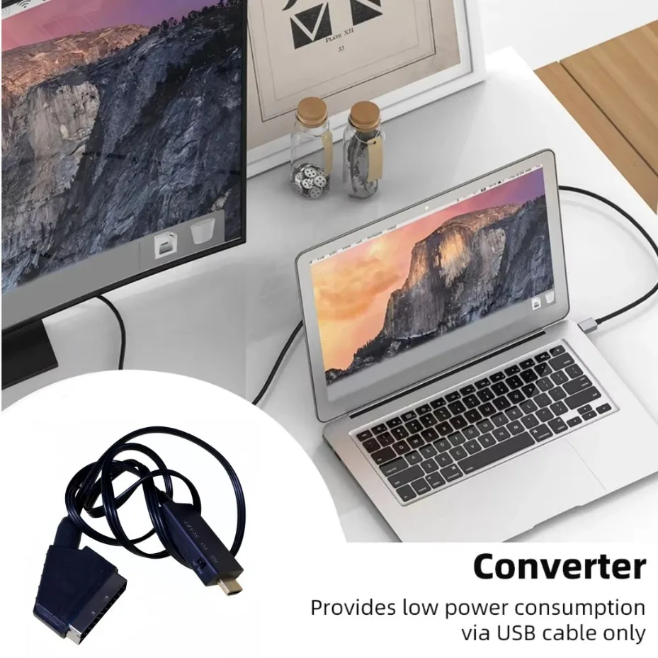 HDMI-Compatible to SCART Conve - Scart To Hdmi ulasan dan harga