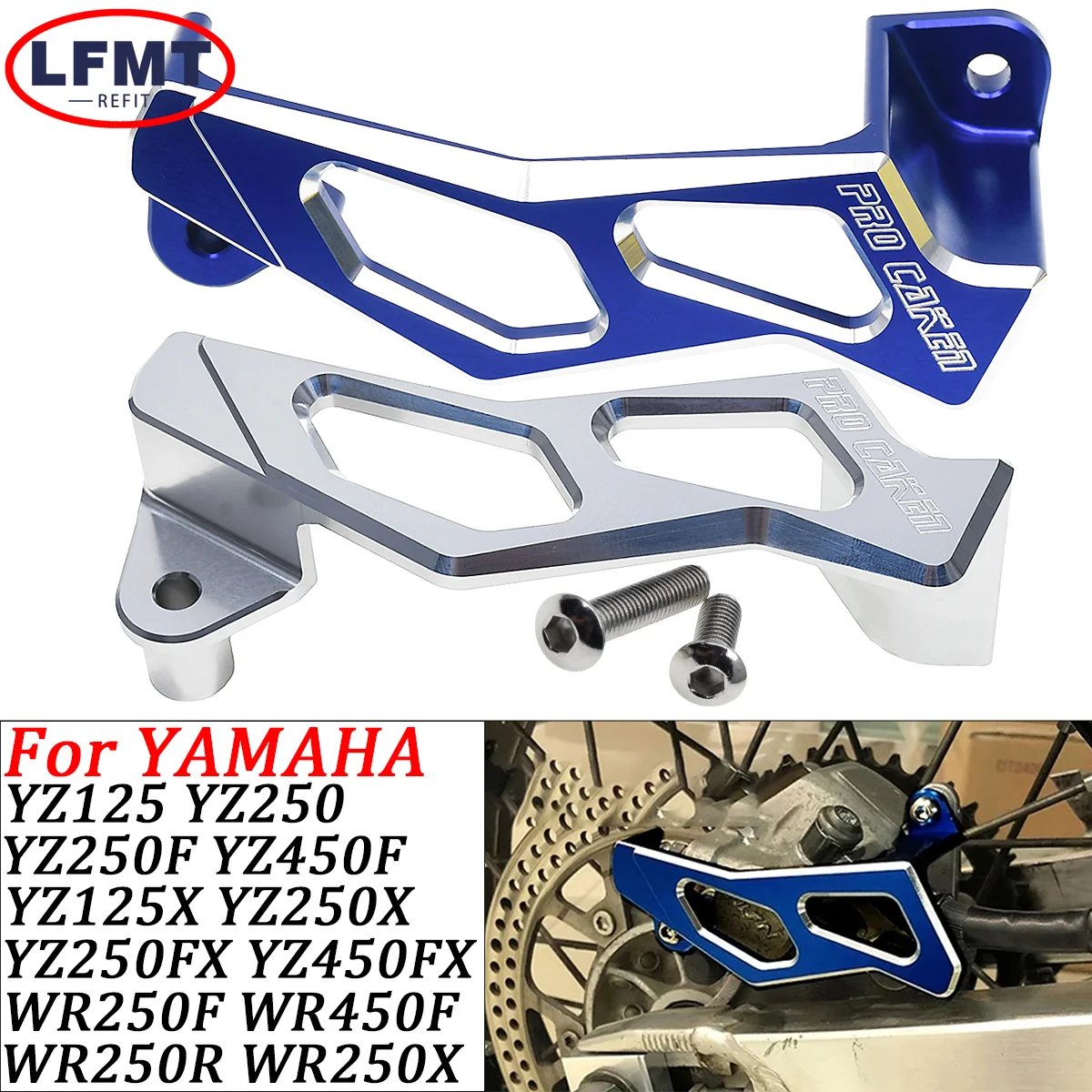 

Rear Brake Caliper Guard For Yamaha YZ125 250 2006-2021 YZ250F 450F 2006-2019 WR250F 450F 2006-2023 WR250R WR250X 2007-2017