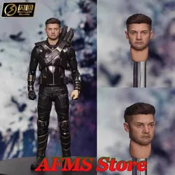 Manipple Studio 1/12 Men Soldier Hawkeye Head Sculpt High Fidelity Jeremy Renner Head Model Fit 6Inch SHF Action Figure Body