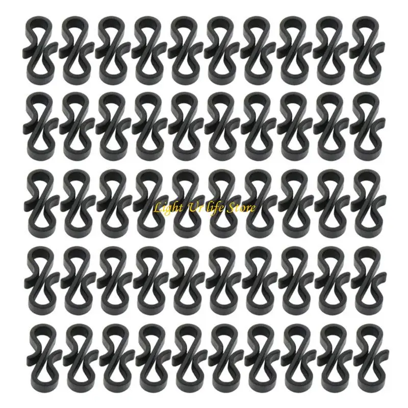 63HA 10/50Pcs Outdoor Gutter Hooks Plastic Reusable S Hooks Outdoor Light Clips Wedding Christmas Tree Home Decoration Hooks