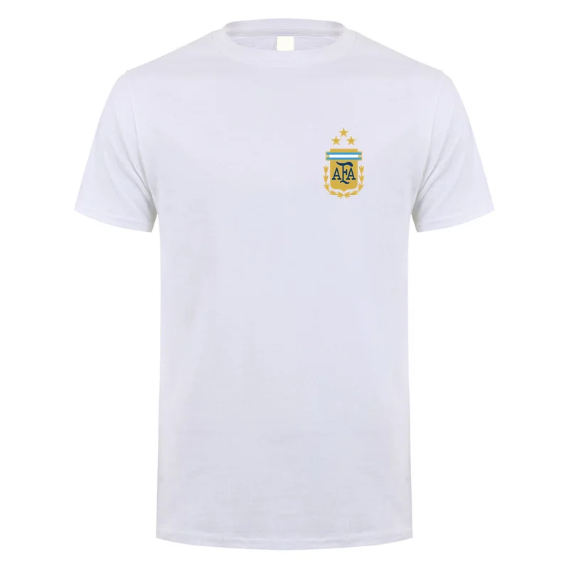 Unisex Argentina Soccer Jersey Black Crew Neck Splash Minimal Emblem Print Chest Badge Decor 2026 Adult Kid Fan Football Shirt
