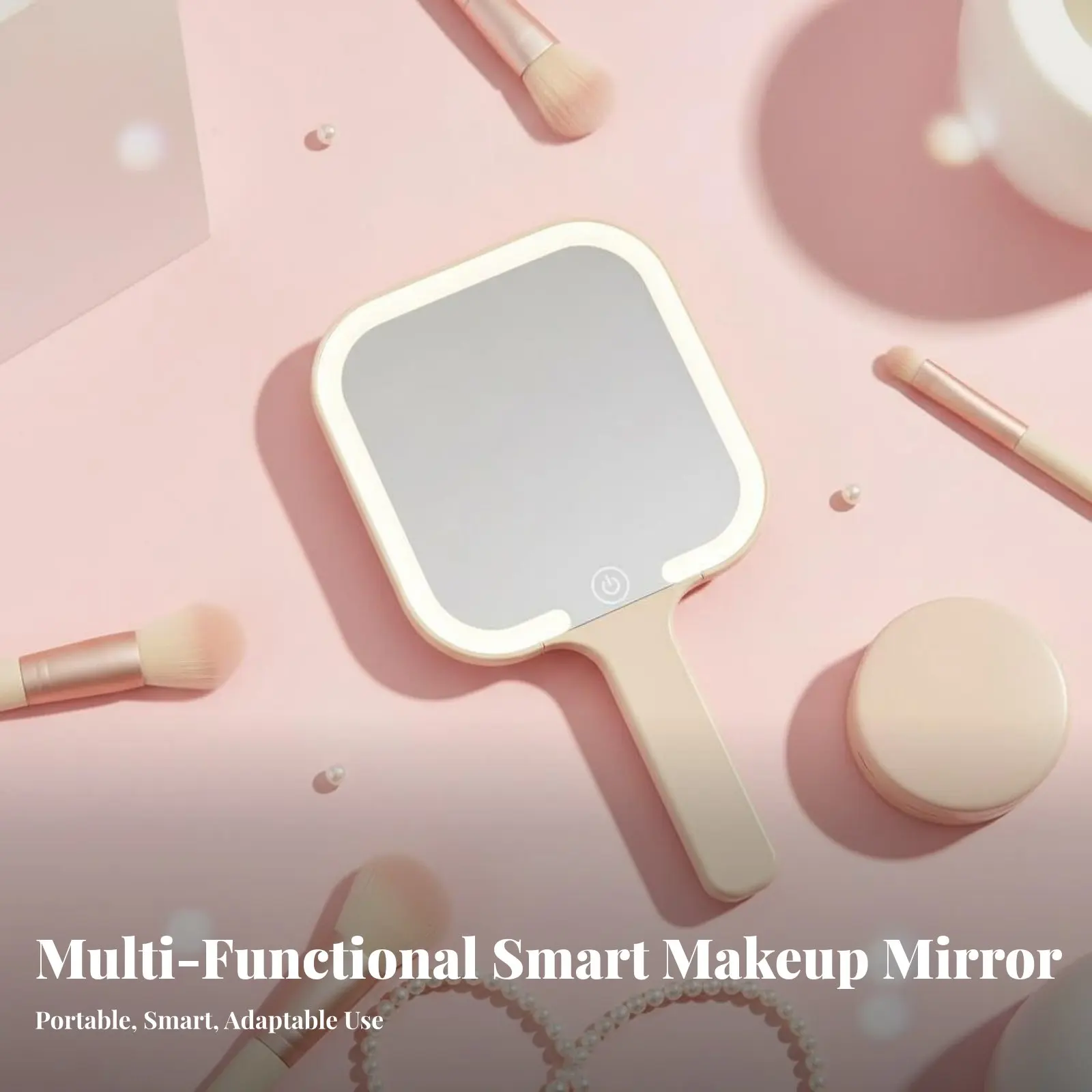 

Портативное косметическое зеркало с подсветкой, встроенной подсветкой и универсальным USB-разъемом, перезаряжаемое, 3 шт.