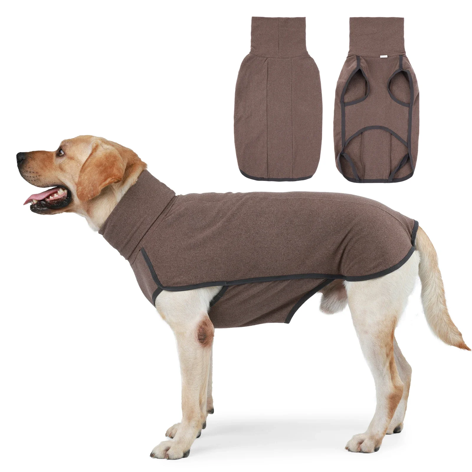 2024 Pet Dog Clothes Autumn Winter Dog Clothes Fleece Warm Dogs Vest High Neck Pet Jacket Pet Costume Dogs Clothes