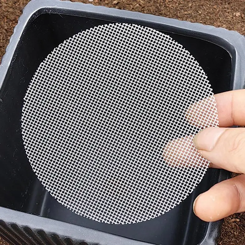 

Сетчатый экран для бонсай, 20X сетчатые дренажные экраны для бонсай, прочный дренажный коврик для растений, противоскользящий коврик для нижней решетки для горшков для садовых растений