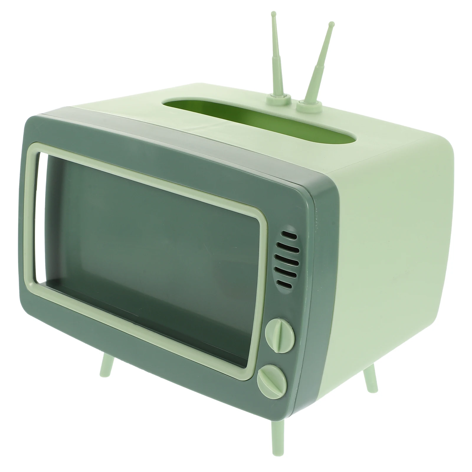 Television Shaped Tissue Box Cover Decorative Facial Tissue Dispenser Holder Cute Storage Organizer for Bathroom Living Room