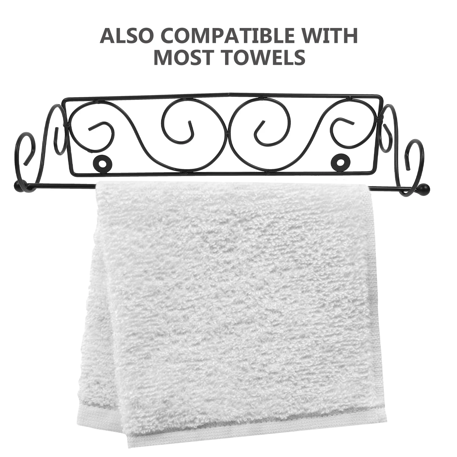 

Wall Mounted Roll Paper Holder Vintage Metal Tissue Rack for Bathroom Kitchen Decorative Rustic Paper Towel Storage Shelf