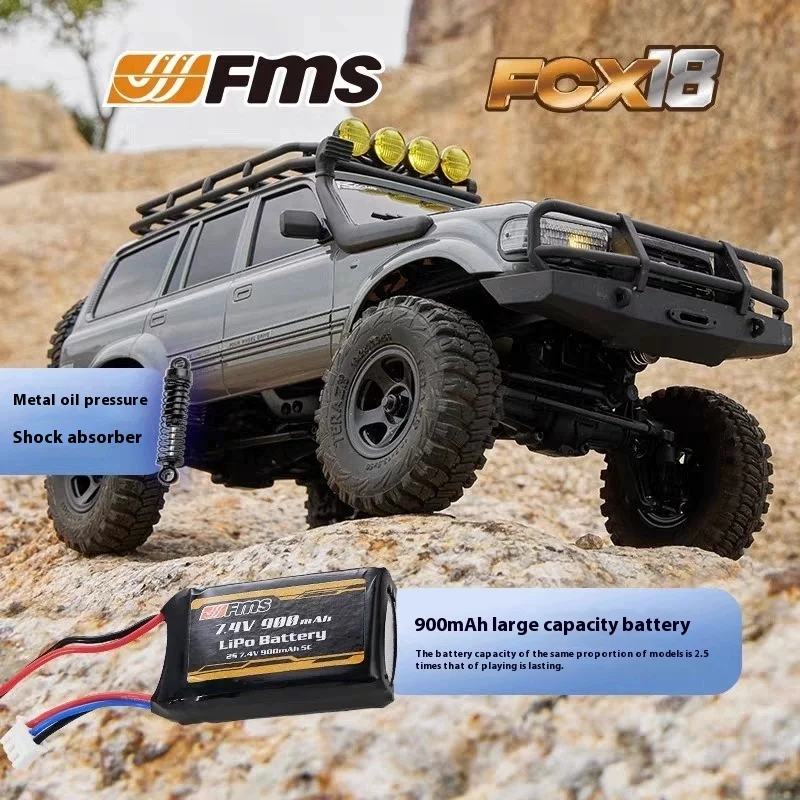 2025 Fms Fcx18 تويوتا Lc80 V2s 1/18 تسلق سيارة Rc التحكم عن بعد سيارة الكهربائية محاكاة على الطرق الوعرة لعبة مجسمة هدية #4