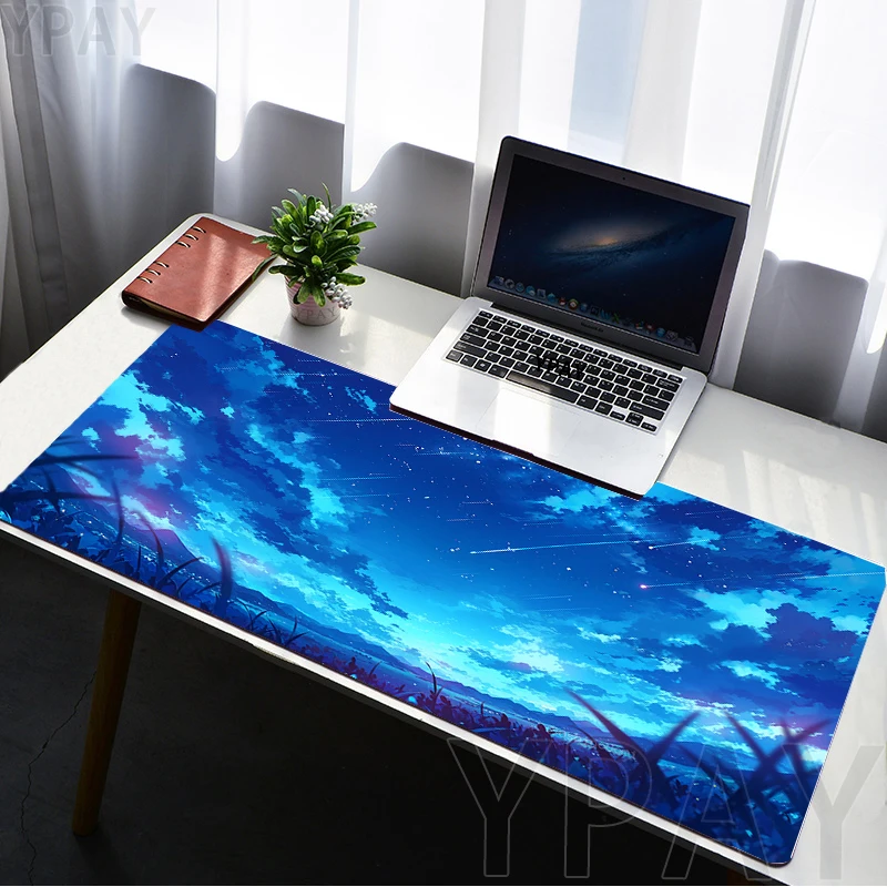 Mouse Pads Sky Landscape Table Mats Computer Mousepad Company Desk Pad Aesthetic Large Gamer Mousepads Office Mouse Mat 100x50cm