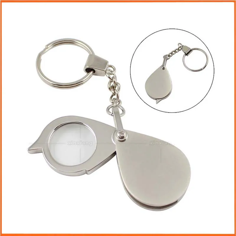 15 Times 20MM Elderly Use Gift Pocket Keychain Type Loupe Portable Magnifying Glass Toy Magnifier for Children with Key Chain