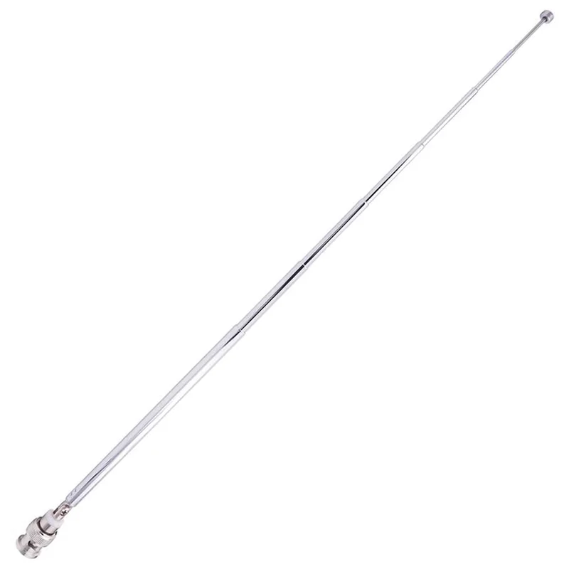 A37T-(10 Pack) BNC Radio Antenna With BNC Male Plug Jack Connector Adapter Telescopic Stainless Steel  VHF UHF BNC Antenna