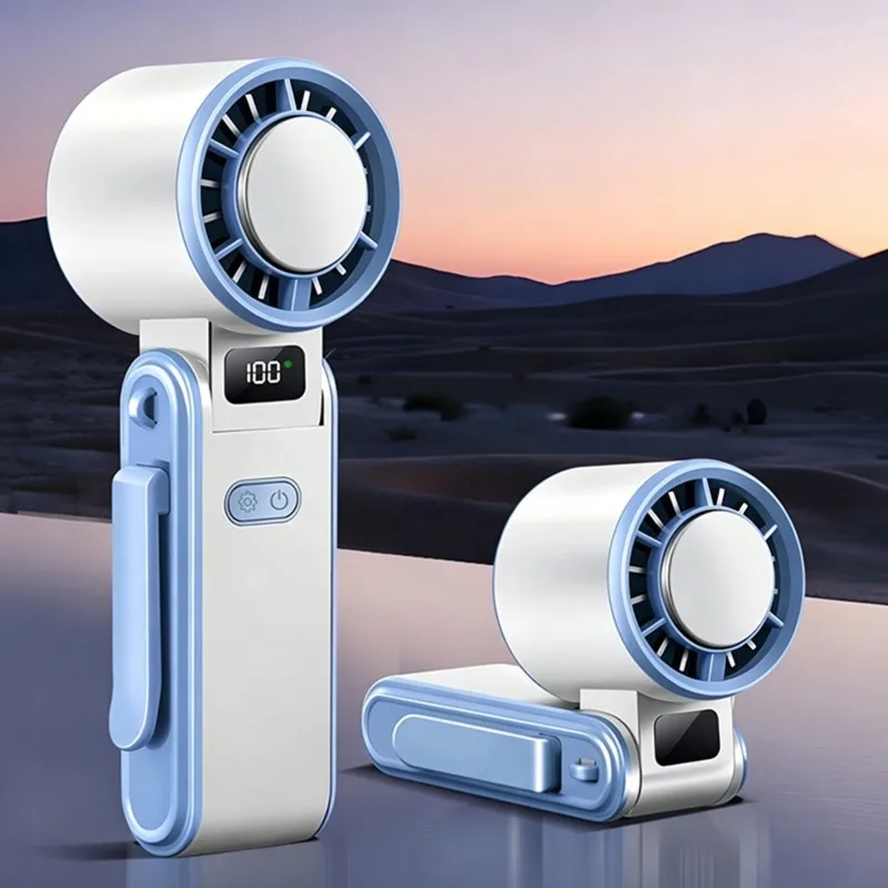 

AC93-Portable Handheld Fan With USB, High-Speed Quiet Cooling, 5 Speeds, 2000-4000Mah Battery