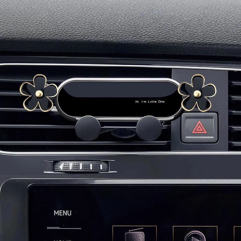 Auto-Lüftungsschlitz-Handyhalterung mit Blumenmuster, Auto-Navigationsständer, Auto-Dekorationszubehör für Frauen – Detail 4
