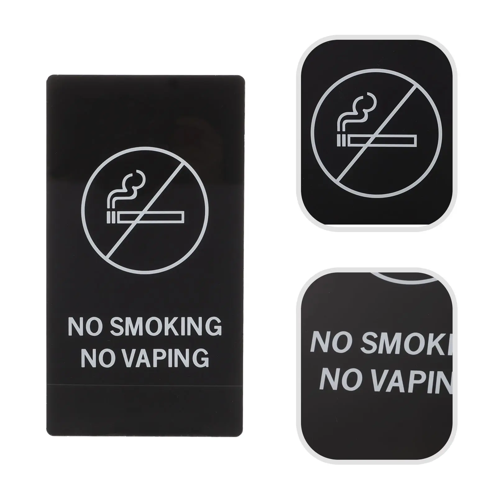 No Smoking Sign Acrylic Material Practical Public Places Mall Office Easy Use Visible Letters Remind Not Smoke Warning