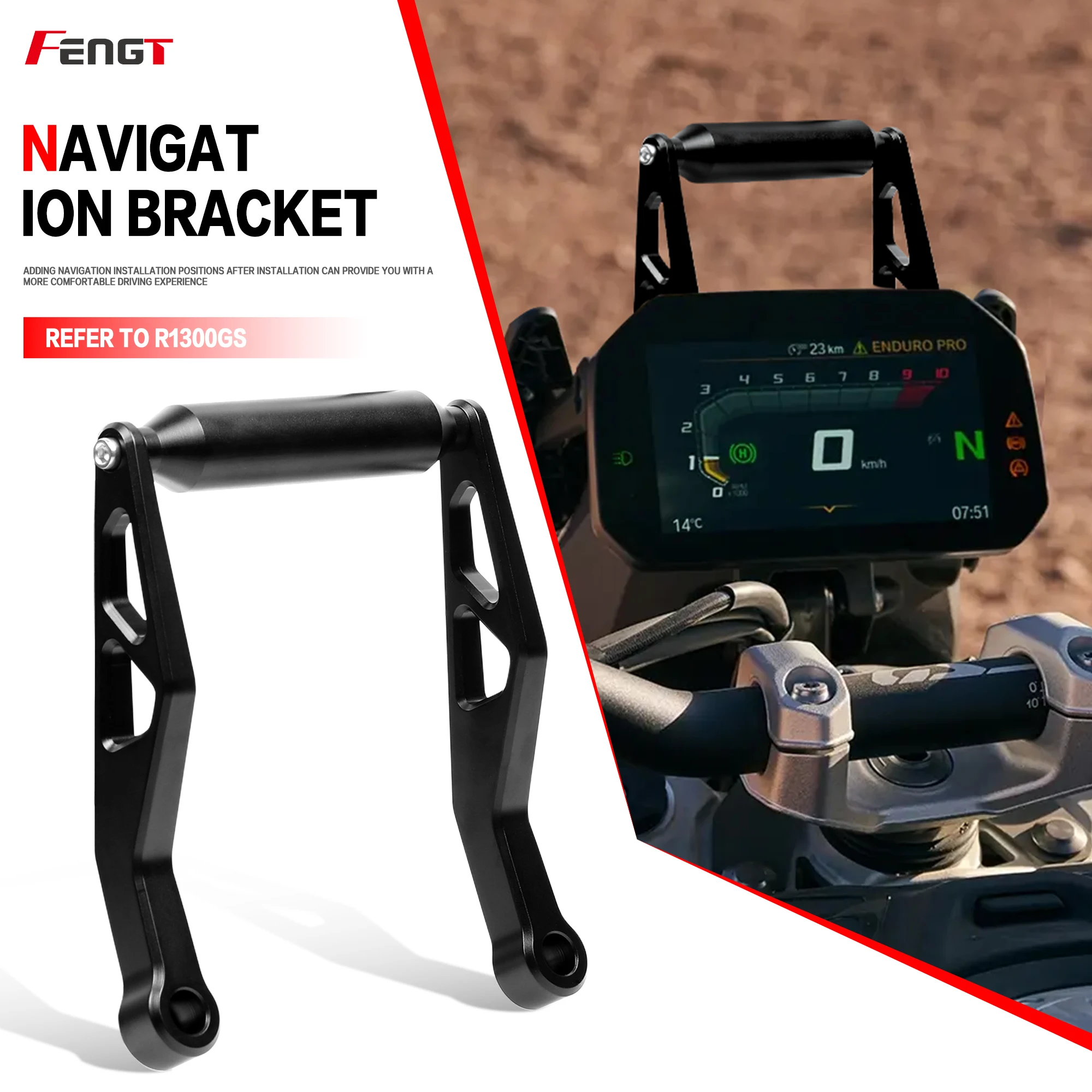 

R1300GS New Mobile Phone GPS Adapt Holder Navigation Handlebar Bracket Support Mount For R 1300 GS R1300 GS GS1300 ADV Adventure