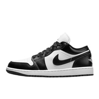 Nike Men's and Women's Shoes Air Jordan 1 AJ1 Black and White Panda low-cut retro skate shoes and basketball shoes